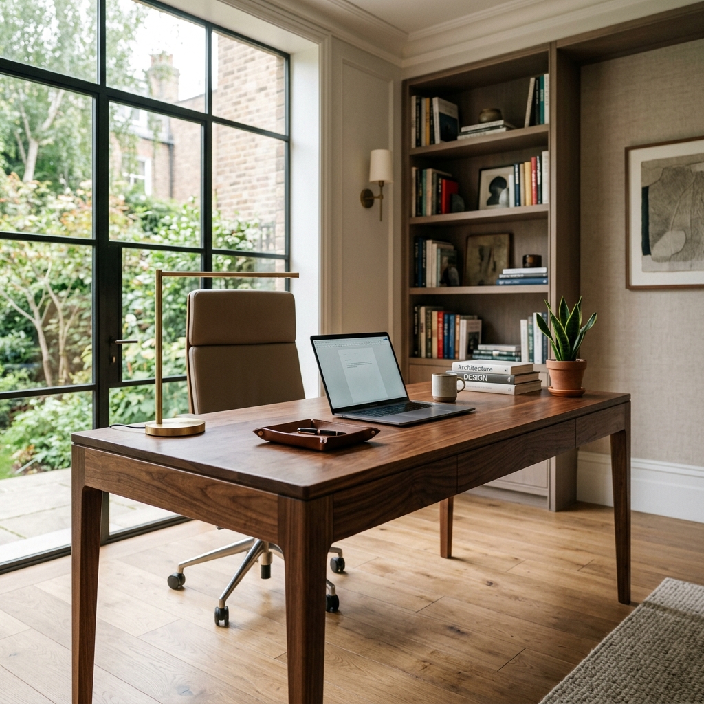 Premium executive office furniture by Manu Mobilya İmalatı - Solid walnut and oak office desks and cabinets